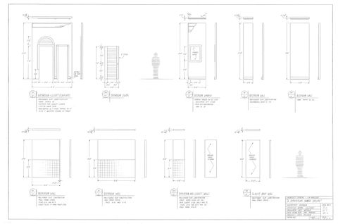 Hand drafted final project: Designer Elevation for A Streetcar Named Desire.