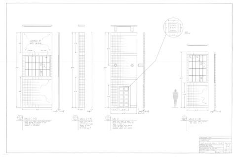 Hand drafted midterm project: Designer Elevation for Euridice.