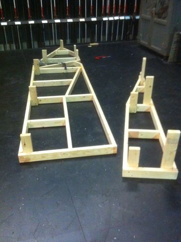 Process shot of individual layers of the step units.