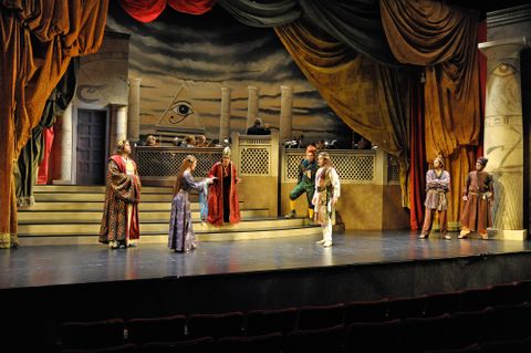 Another wide view of the set for Magic Flute during the show.